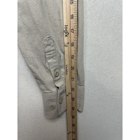 Coof Andy Cuban Guayabera Shirt Mens XL Button Up Embroidered Tan Long Sleeve - Picture 12 of 15